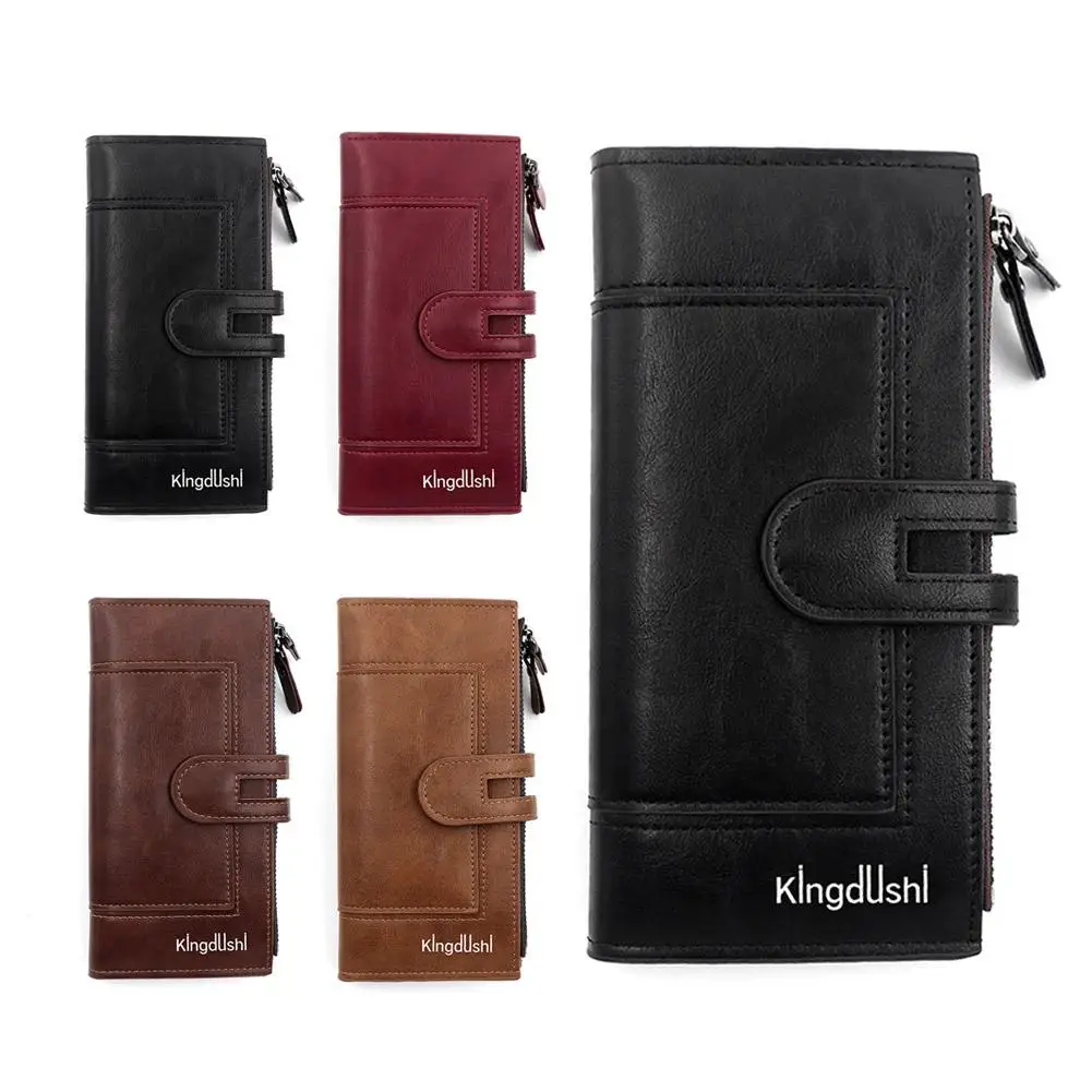 Luxury Fashion PU Leather Long Wallet Women's Slim Clutch Purse with Zipper Coin Pocket for Designer Style Elegant Daily Use