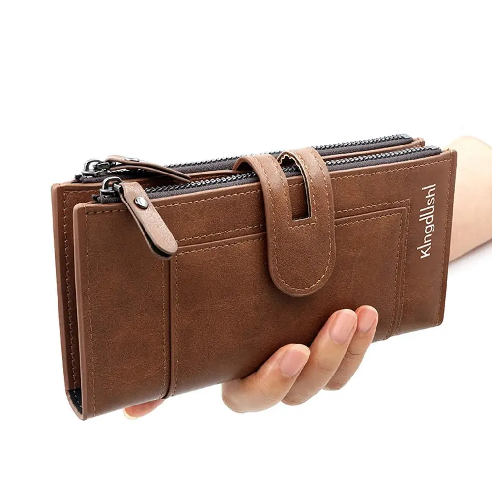 Luxury Fashion PU Leather Long Wallet Women's Slim Clutch Purse with Zipper Coin Pocket for Designer Style Elegant Daily Use