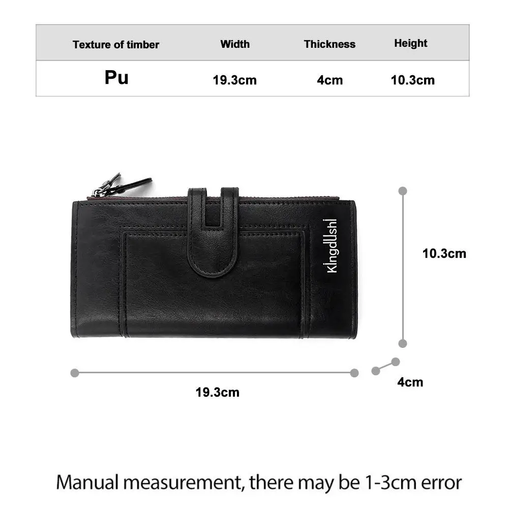 Luxury Fashion PU Leather Long Wallet Women's Slim Clutch Purse with Zipper Coin Pocket for Designer Style Elegant Daily Use