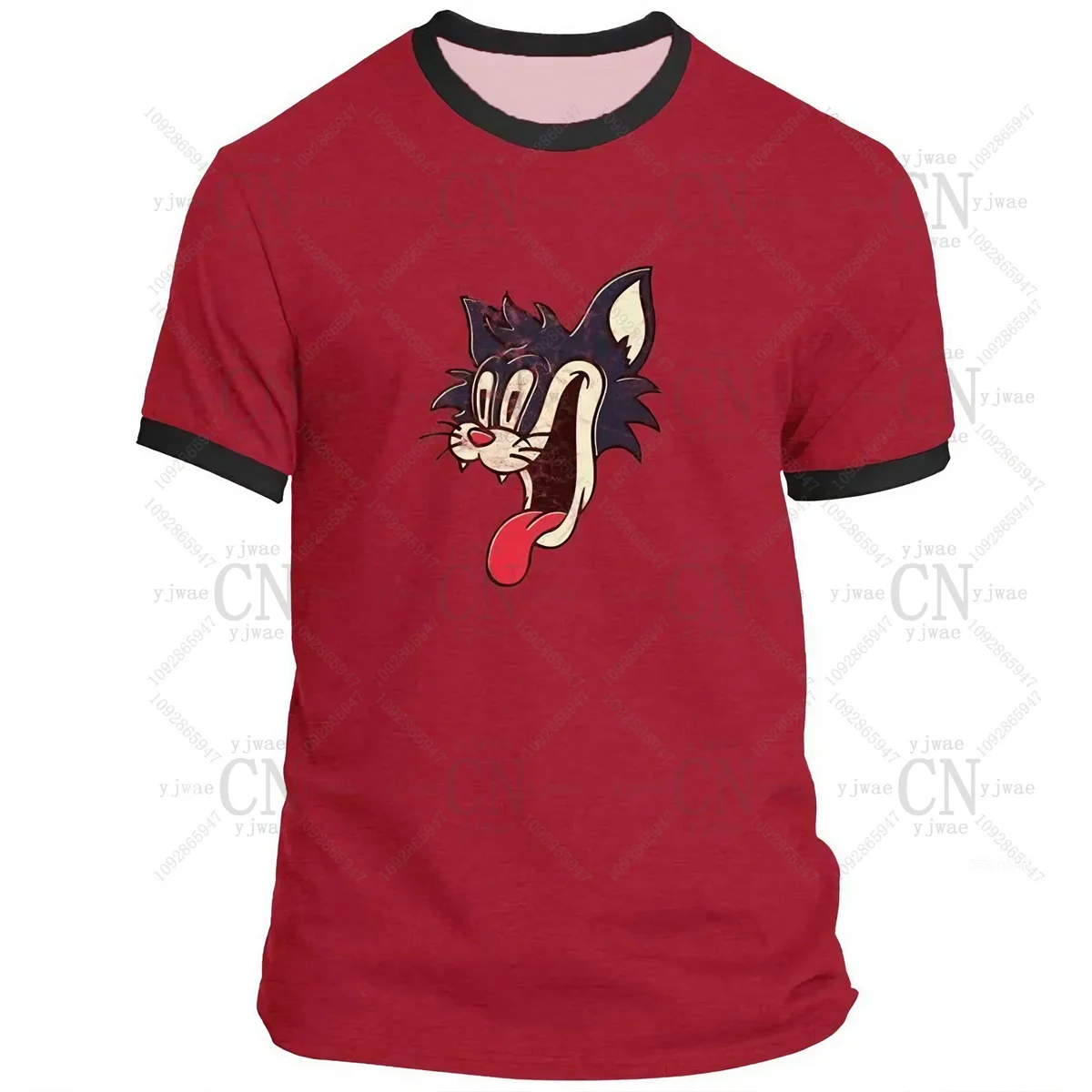 Crazy Cat Smiling Psycho T-Shirt Patrick Hockstetter Character T-Shirt High Quality Casual Tee Summer Men'S Women'S T-Shirts