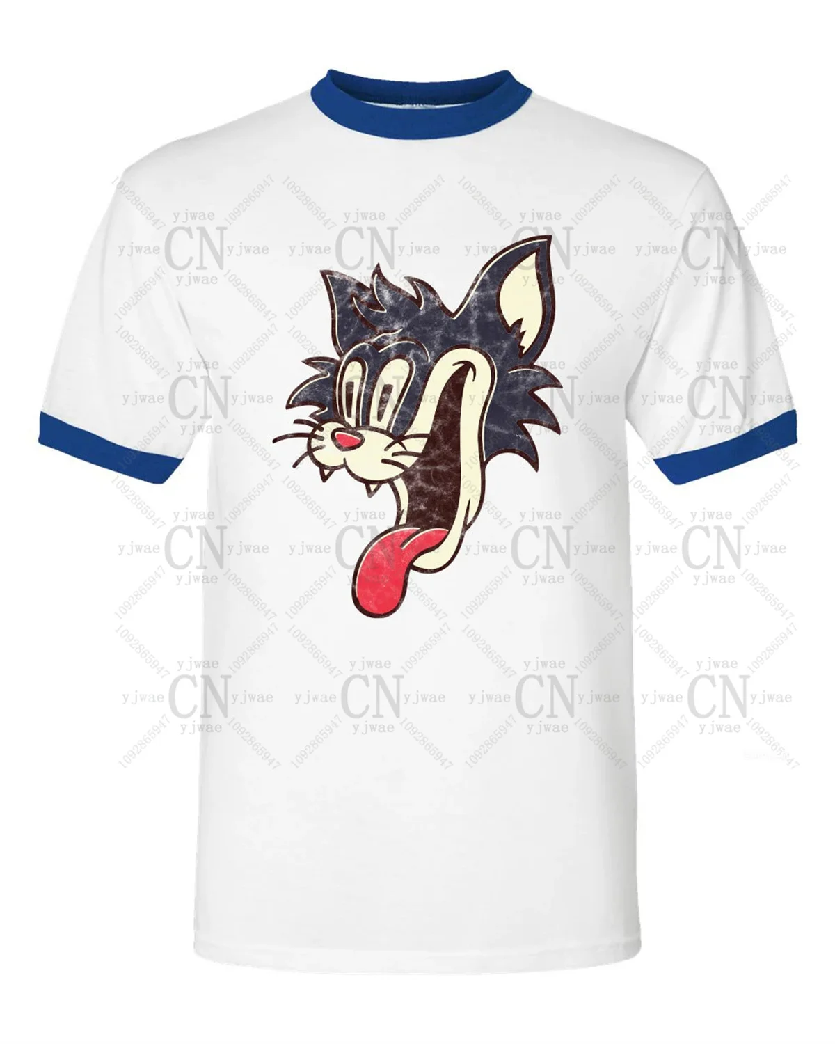 Crazy Cat Smiling Psycho T-Shirt Patrick Hockstetter Character T-Shirt High Quality Casual Tee Summer Men'S Women'S T-Shirts