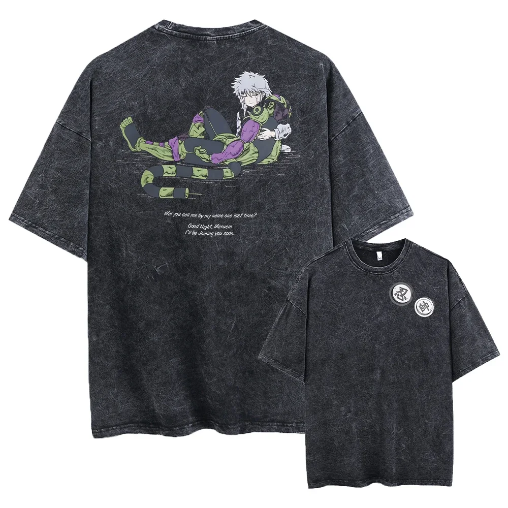 2026 New Anime Hunter X Hunter Washed New Arrival Mens Clothes Tee Shirt Homme Graphic T-Shirts Men Tshirt for Men Ropa Hombre