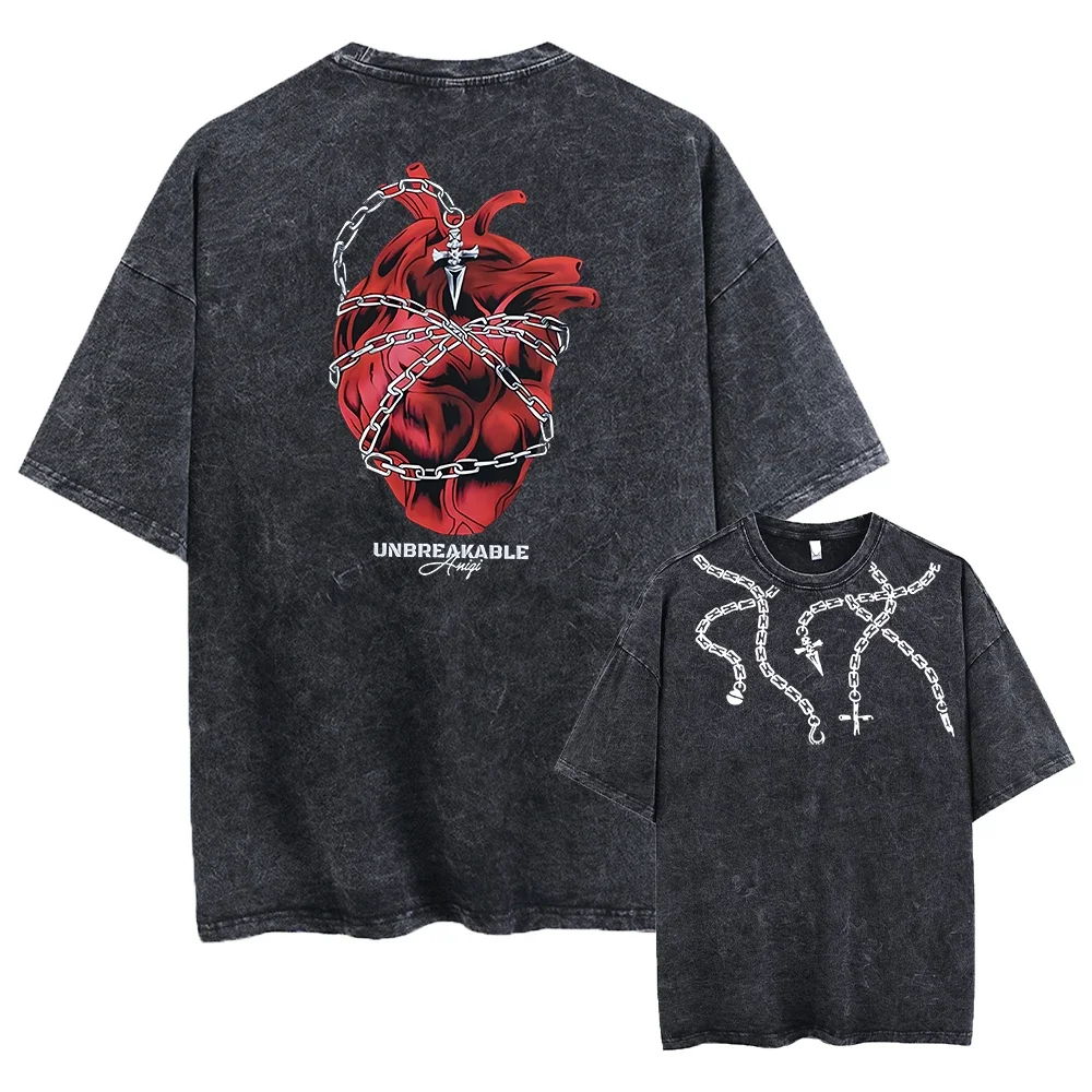 2026 New Anime Hunter X Hunter Washed New Arrival Mens Clothes Tee Shirt Homme Graphic T-Shirts Men Tshirt for Men Ropa Hombre