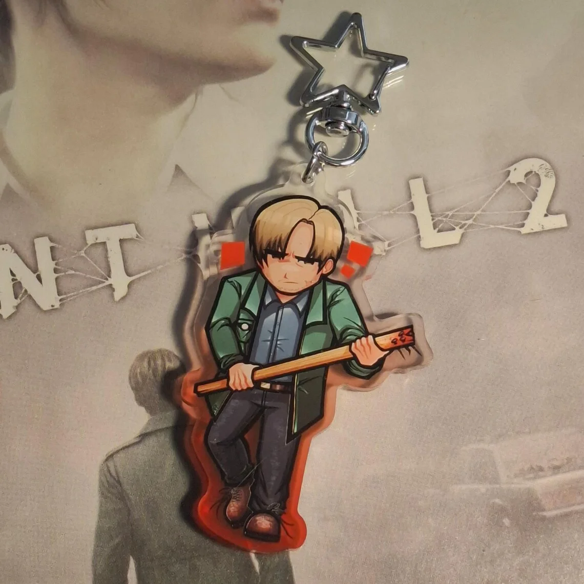 Silent Hill 2 Keychain James Sunderland Collectible Gaming Keyring for Fans