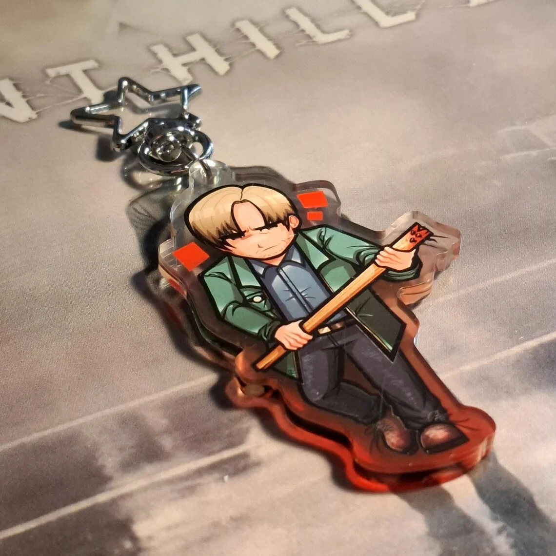 Silent Hill 2 Keychain James Sunderland Collectible Gaming Keyring for Fans