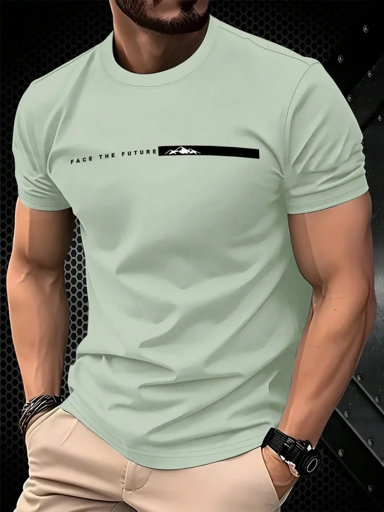 Simple Letter 3D Printed Sports Quick-dry Breatha MenT-Shirt Outdoor Street Harajuku Y2K Casual Fashion Summer Short Sleeve top