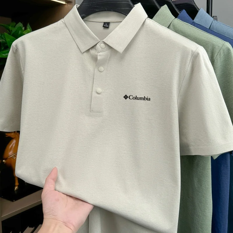 Bestselling Fashion Brand Summer New Designer Simple Letter Embroidered Breathable Polo Shirt Mens Exquisite and Comfortable Top