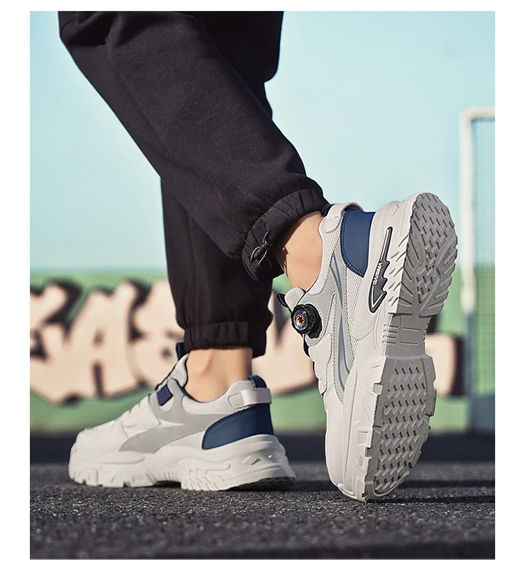 2026 Spring New Sports Shoes for Men, Thick-Soled Sports Korean Style Casual Dad Shoes, Breathable Low-Top Running Shoes, Versatile