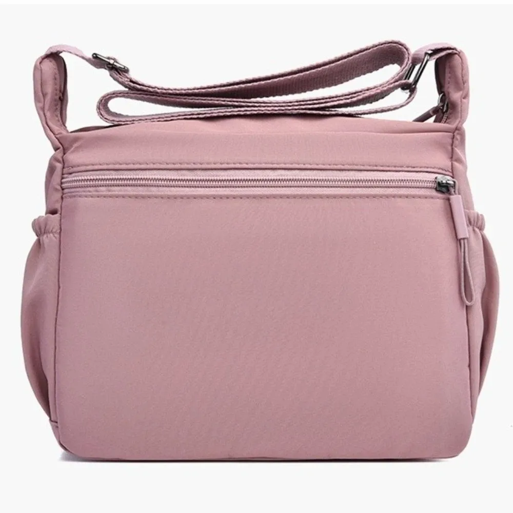 Fashion Multi-Pockets Crossbody Bag Waterproof Large Capacity Shoulder Bag Nylon Messenger Handbag Women