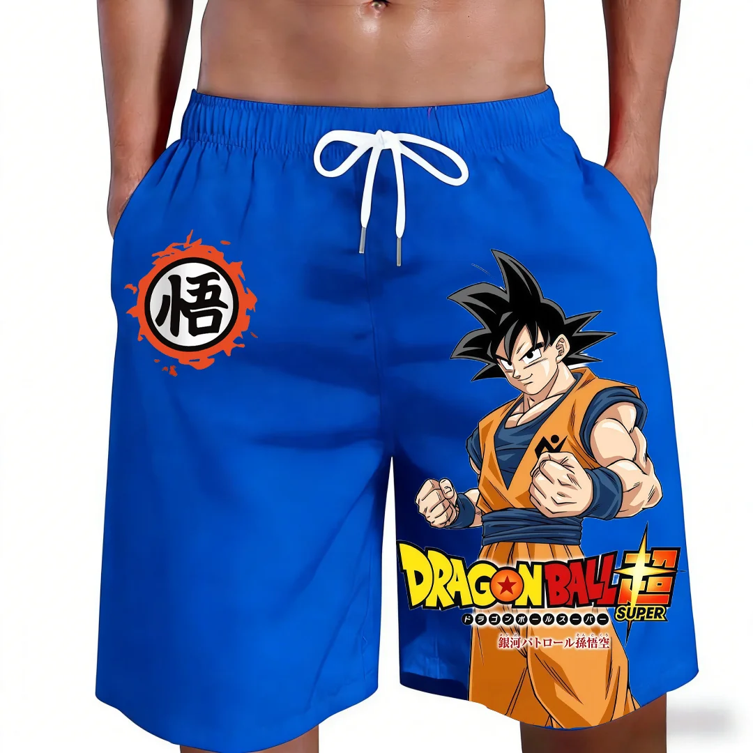 2026 Dragon Ball Super Goku Beach Short Men Women Kids Retro Anime Graphic Swim Trunks Casual Cotton Summer Holiday Board Shorts