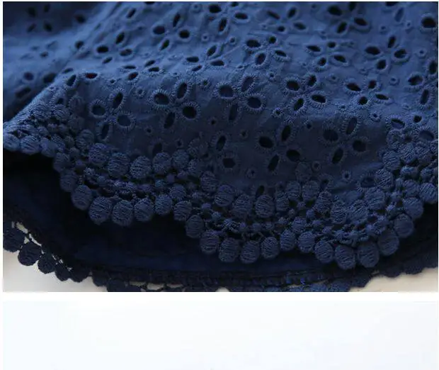 2026 New Summer Korean Style Girls Hollow Lace Shorts Fashion Hot Pants Beach Shorts For Big Kids