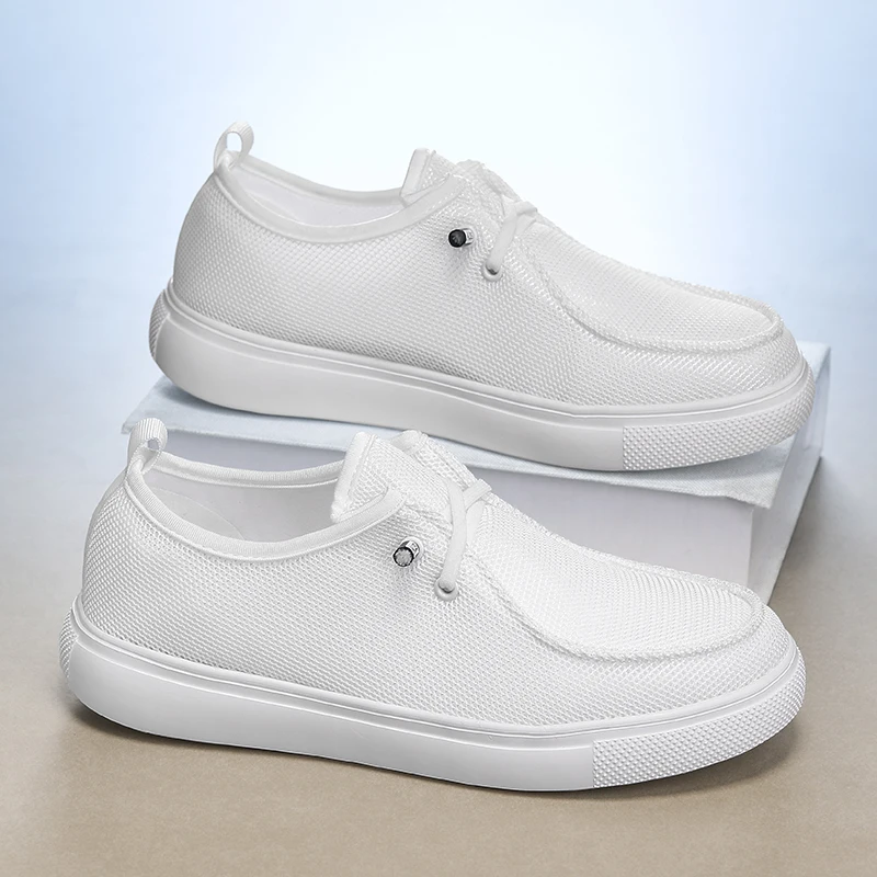 Men's Casual and Comfortable Loafers, Easy-To-Wear and Easy-To-Remove Sneakers, Single-Color Fabric Upper, Non-Slip and Wear-Resistant Sole, Round Toe Design, Low-Top Style, Suitable for Spring and Summer Casual Sports Style
