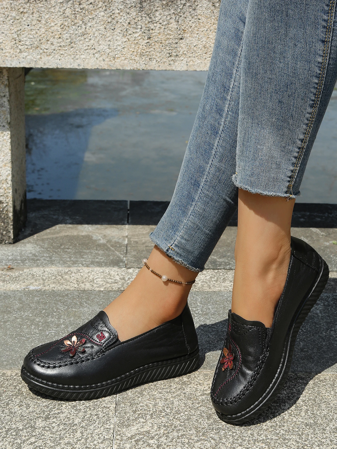 Women Shoes Ultra-Light Polyurethane Sole Artificial Leather Shoes Woman 2026 Summer Ladies' Single Shoes