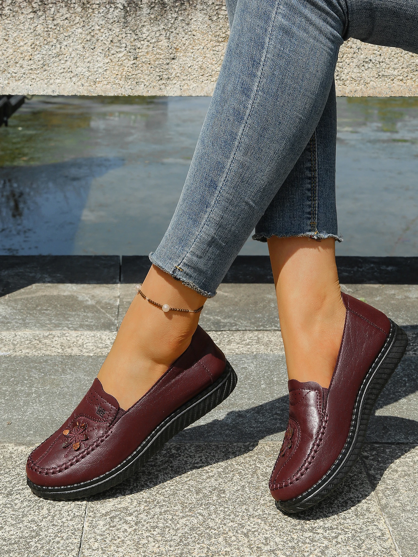 Women Shoes Ultra-Light Polyurethane Sole Artificial Leather Shoes Woman 2026 Summer Ladies' Single Shoes