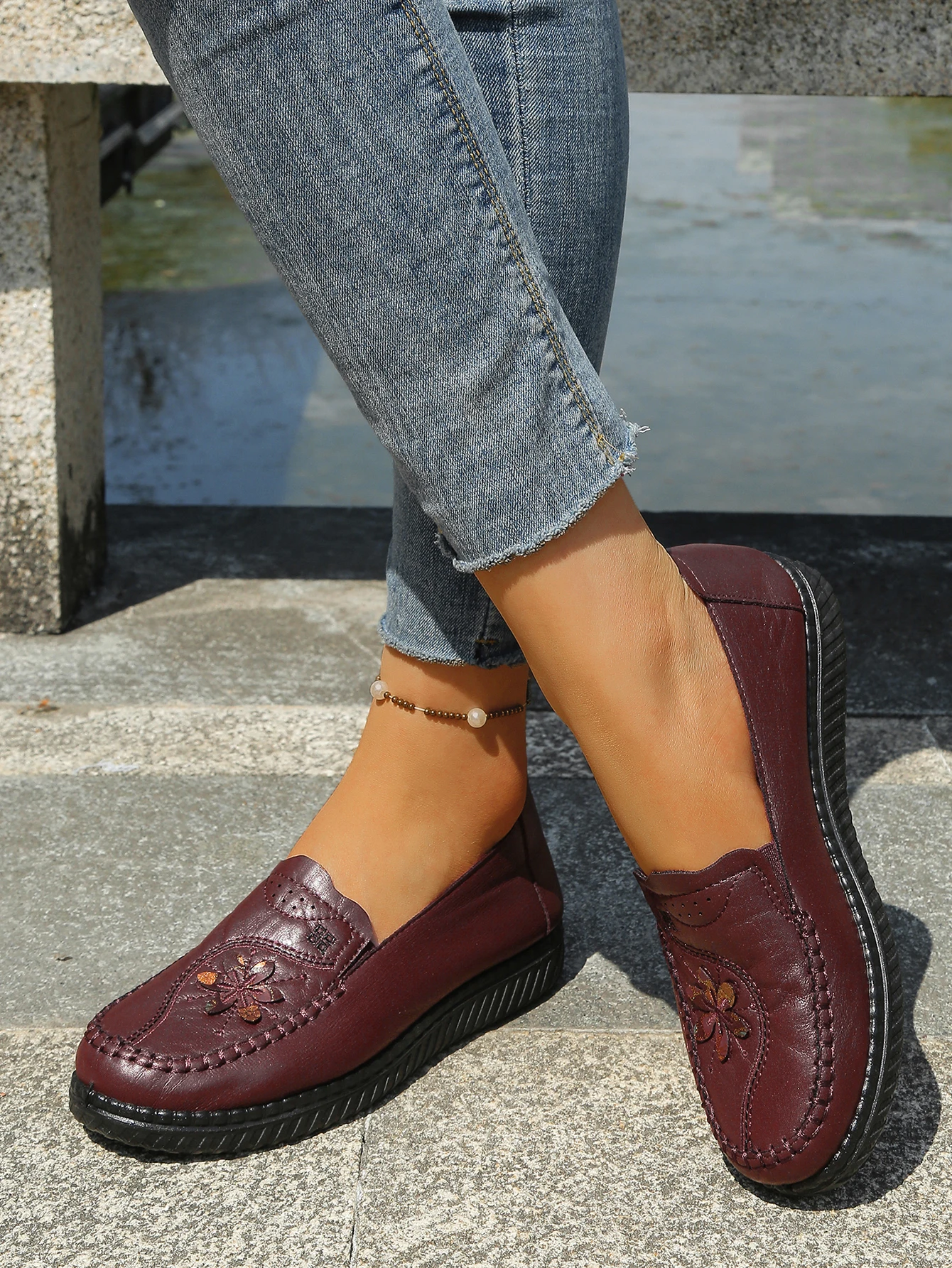 Women Shoes Ultra-Light Polyurethane Sole Artificial Leather Shoes Woman 2026 Summer Ladies' Single Shoes