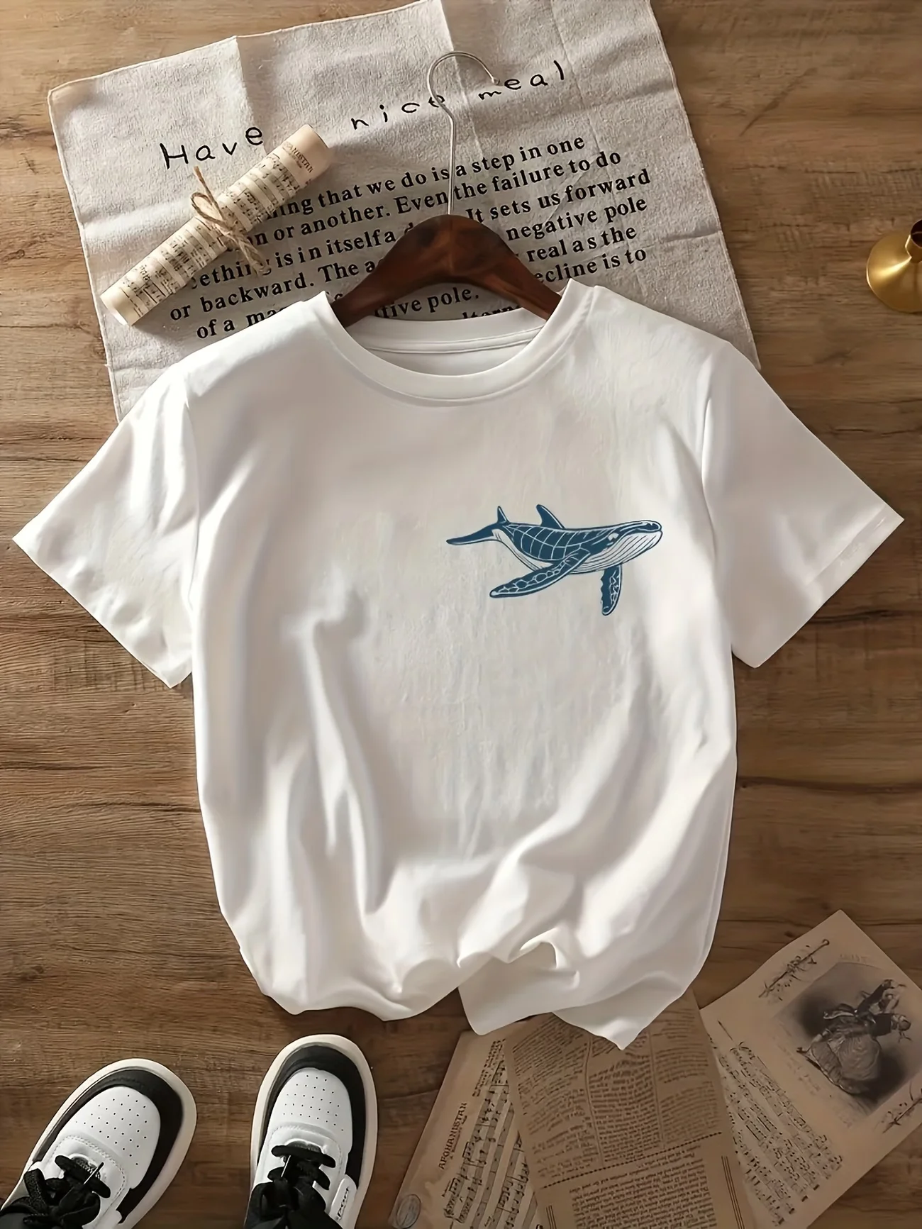 Deep Sea Orca Killer Whale Graphic T-Shirt Women Summer Fashion Short Sleeve Tee Retro Streetwear Ladies Marine Aesthetic Top
