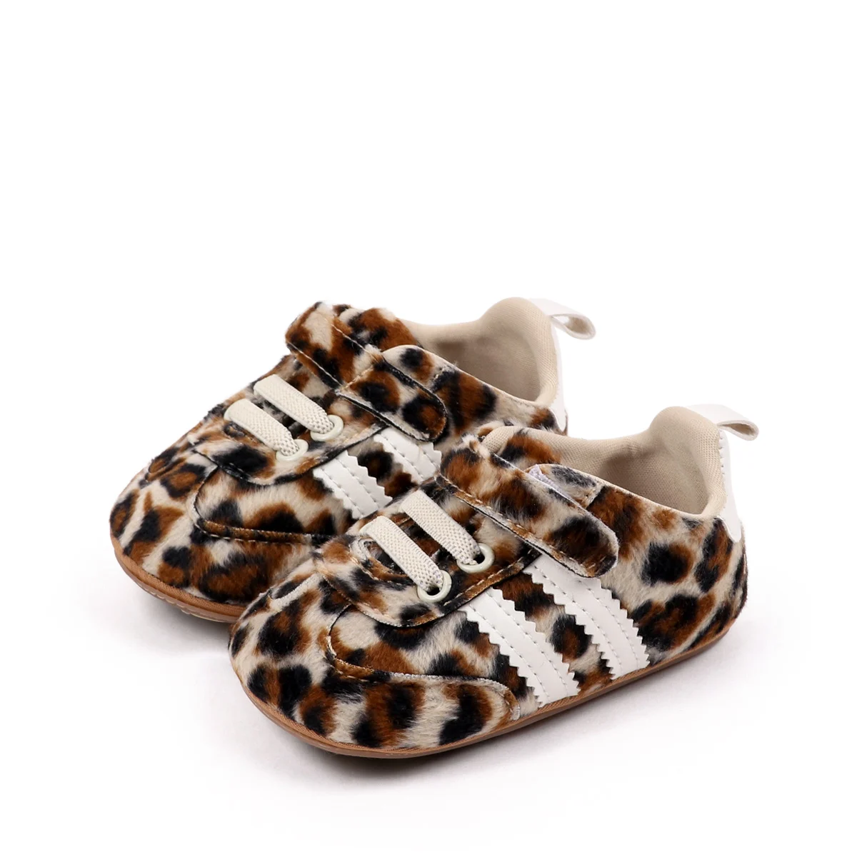 Hot Selling Baby Unisex First Walking Toddler Shoes For 0-18 Months Leopard Print Design Fashion And Comfortable High Quality
