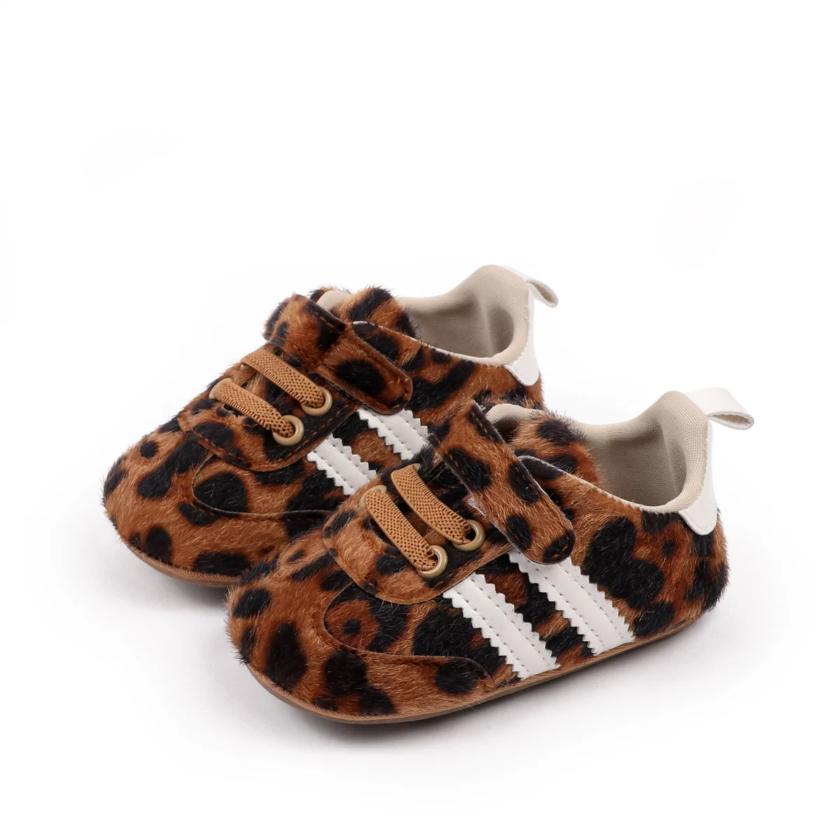 Hot Selling Baby Unisex First Walking Toddler Shoes For 0-18 Months Leopard Print Design Fashion And Comfortable High Quality
