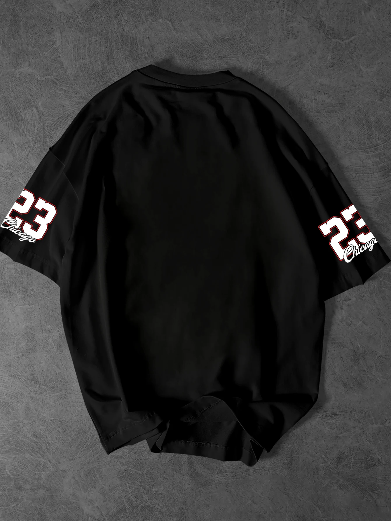 Gothic Chicago 23 Print Long Sleeve T Shirt Men Streetwear Hip Hop Cross Graphic Oversized Tee Casual Fashion Tops