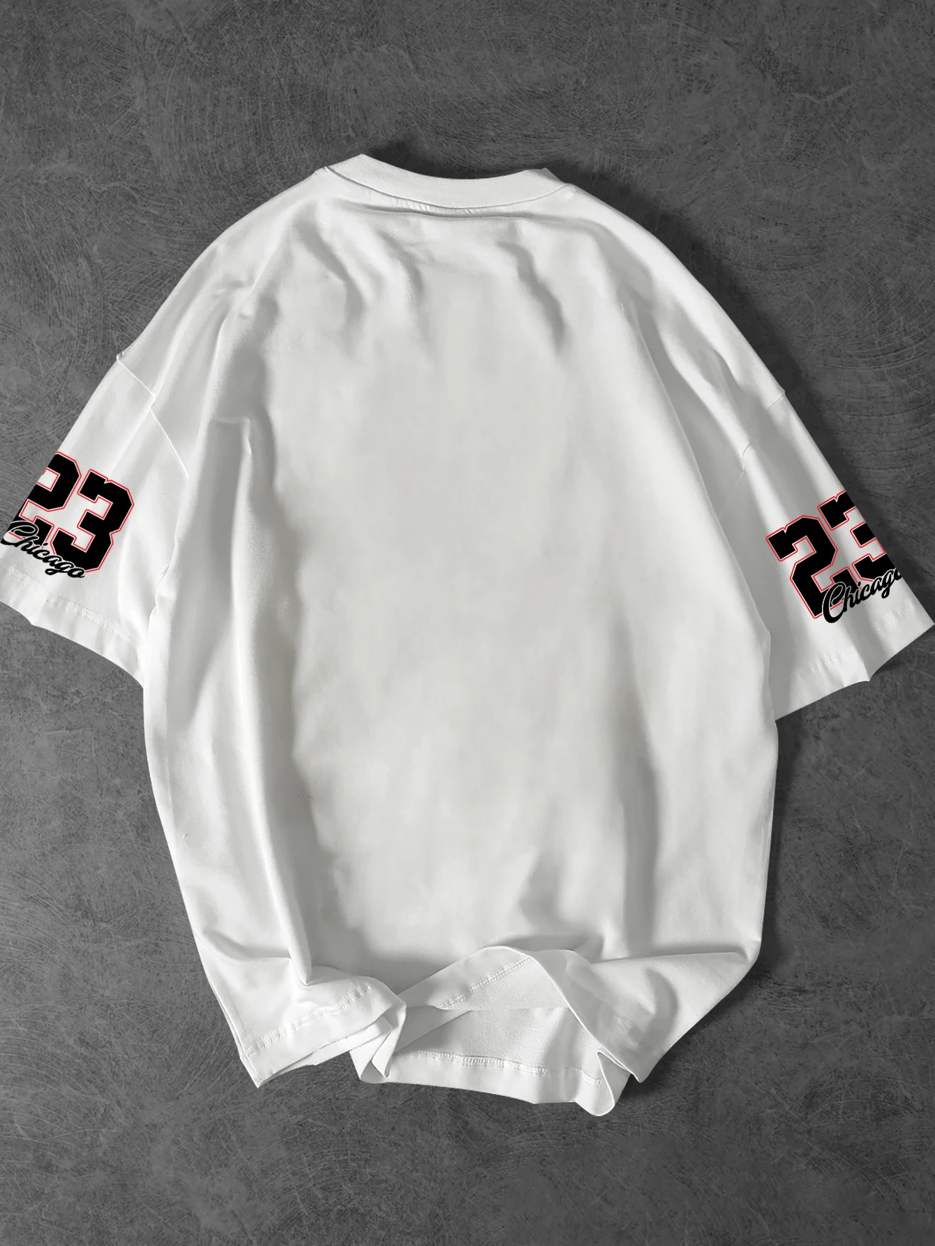 Gothic Chicago 23 Print Long Sleeve T Shirt Men Streetwear Hip Hop Cross Graphic Oversized Tee Casual Fashion Tops