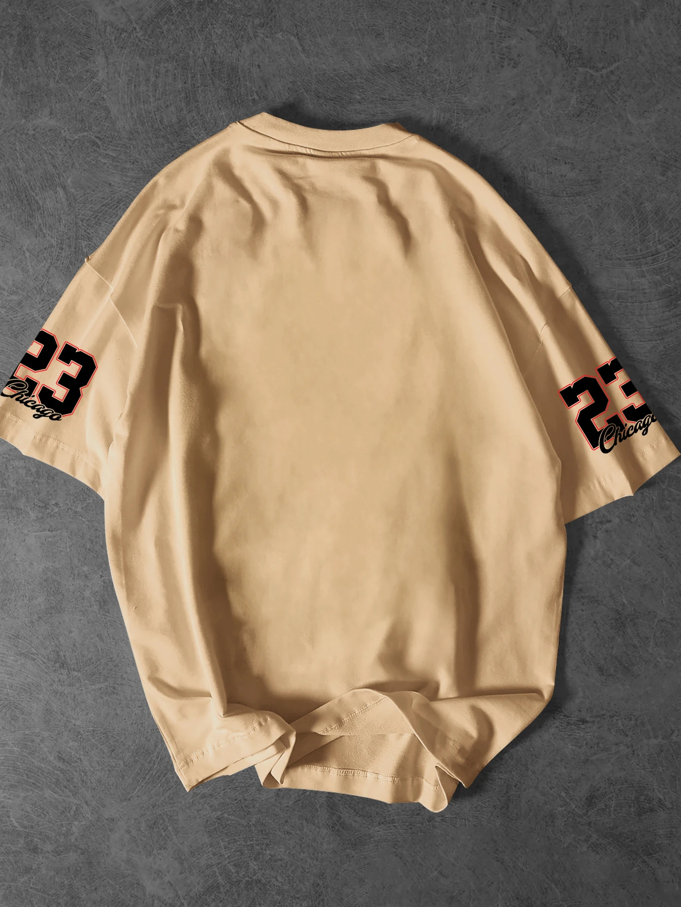 Gothic Chicago 23 Print Long Sleeve T Shirt Men Streetwear Hip Hop Cross Graphic Oversized Tee Casual Fashion Tops
