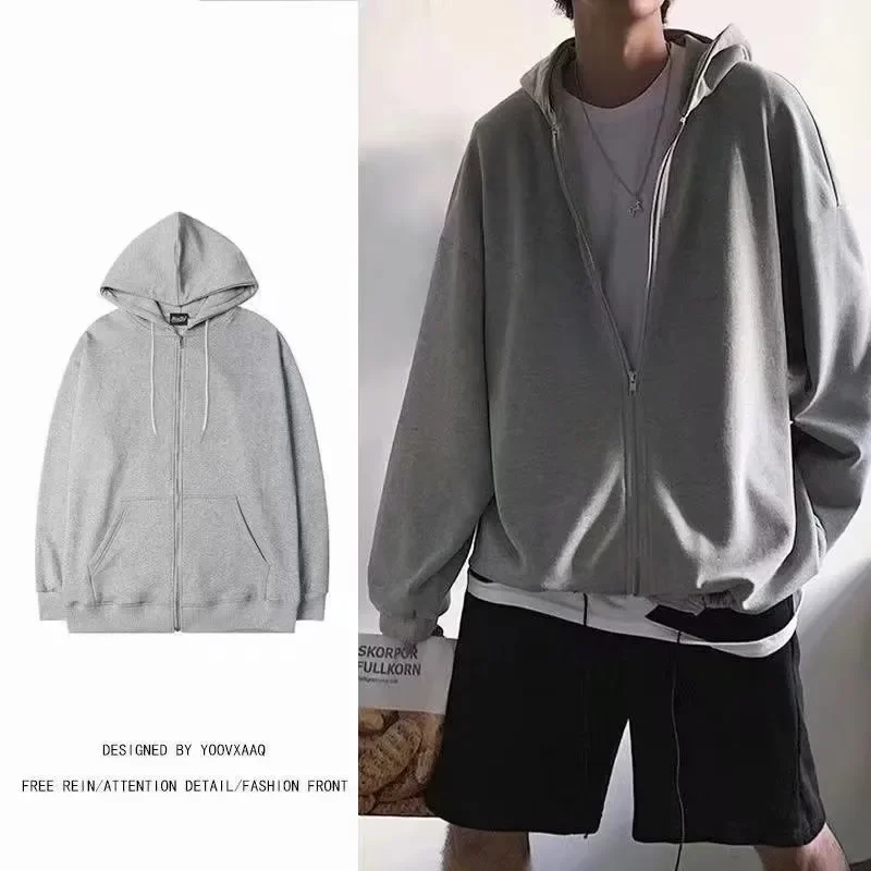 Men's and Women's Universal Warmth Trendy Zippered Hooded Sweatshirt - Fall/Winter Style - Men's - New Long-Sleeved Hooded Sport