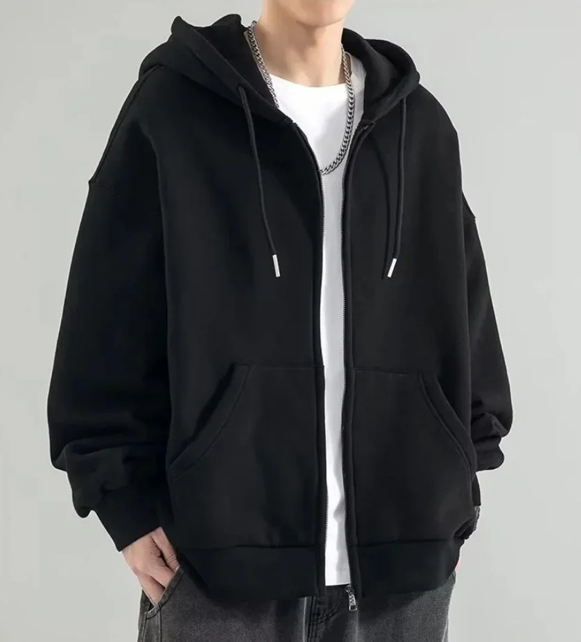 Men's and Women's Universal Warmth Trendy Zippered Hooded Sweatshirt - Fall/Winter Style - Men's - New Long-Sleeved Hooded Sport