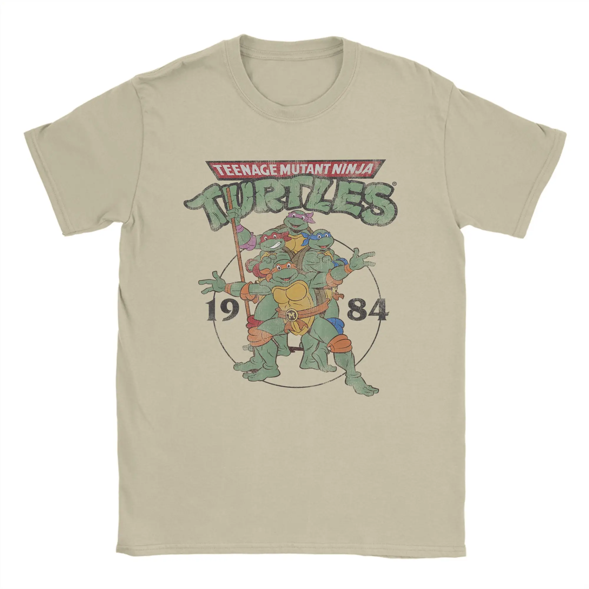 Ninja Turtles Classic Circle 1984 T Shirt Men's Cotton Funny T-Shirt O Neck Tee Shirt Short Sleeve Clothing 6XL