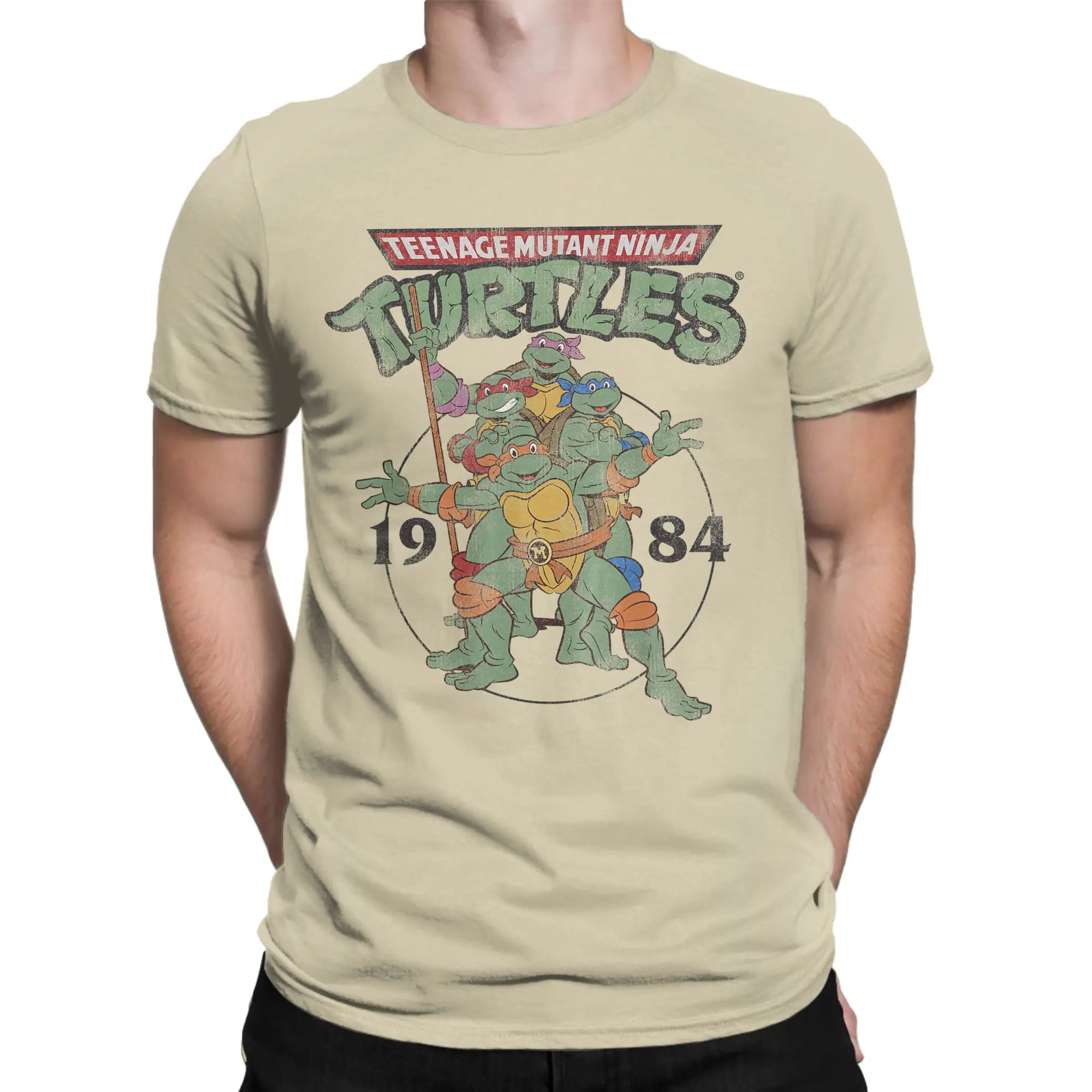 Ninja Turtles Classic Circle 1984 T Shirt Men's Cotton Funny T-Shirt O Neck Tee Shirt Short Sleeve Clothing 6XL