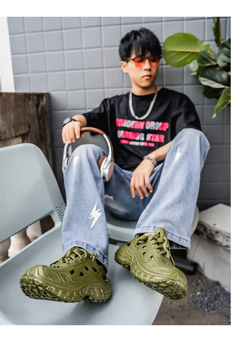 Sandals EVA Baotou Men's 2026 New Summer Fashion LoversSandals Outdoor Thick Bottom Hole Shoes Luxury Beach Men Garden Shoes