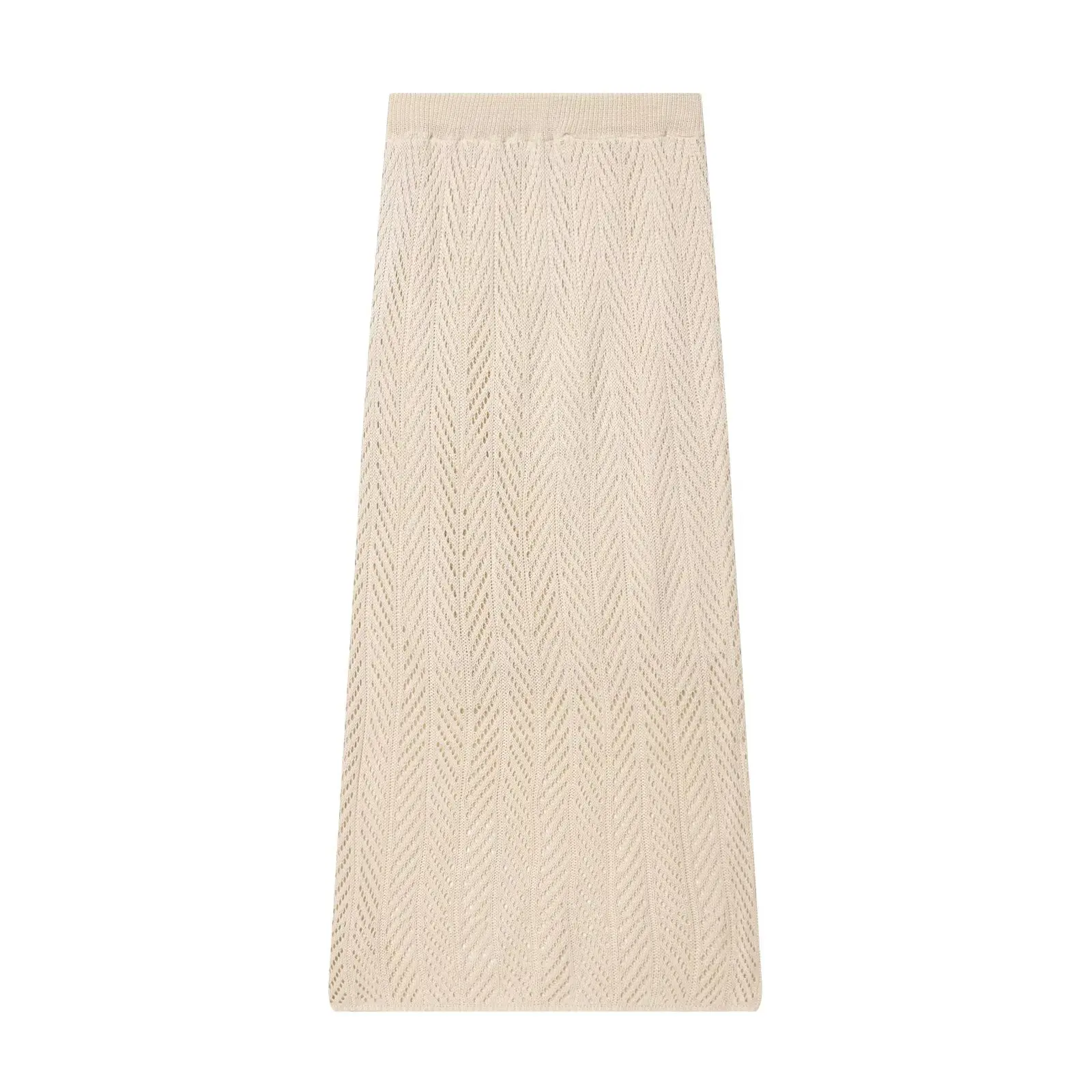 TAFAFXY 2026 Spring Women Sets Long Sleeve O-Neck Shawl Hollow-out Knitted Pullovers Loose Sweaters Midi Skirt Casual Suits