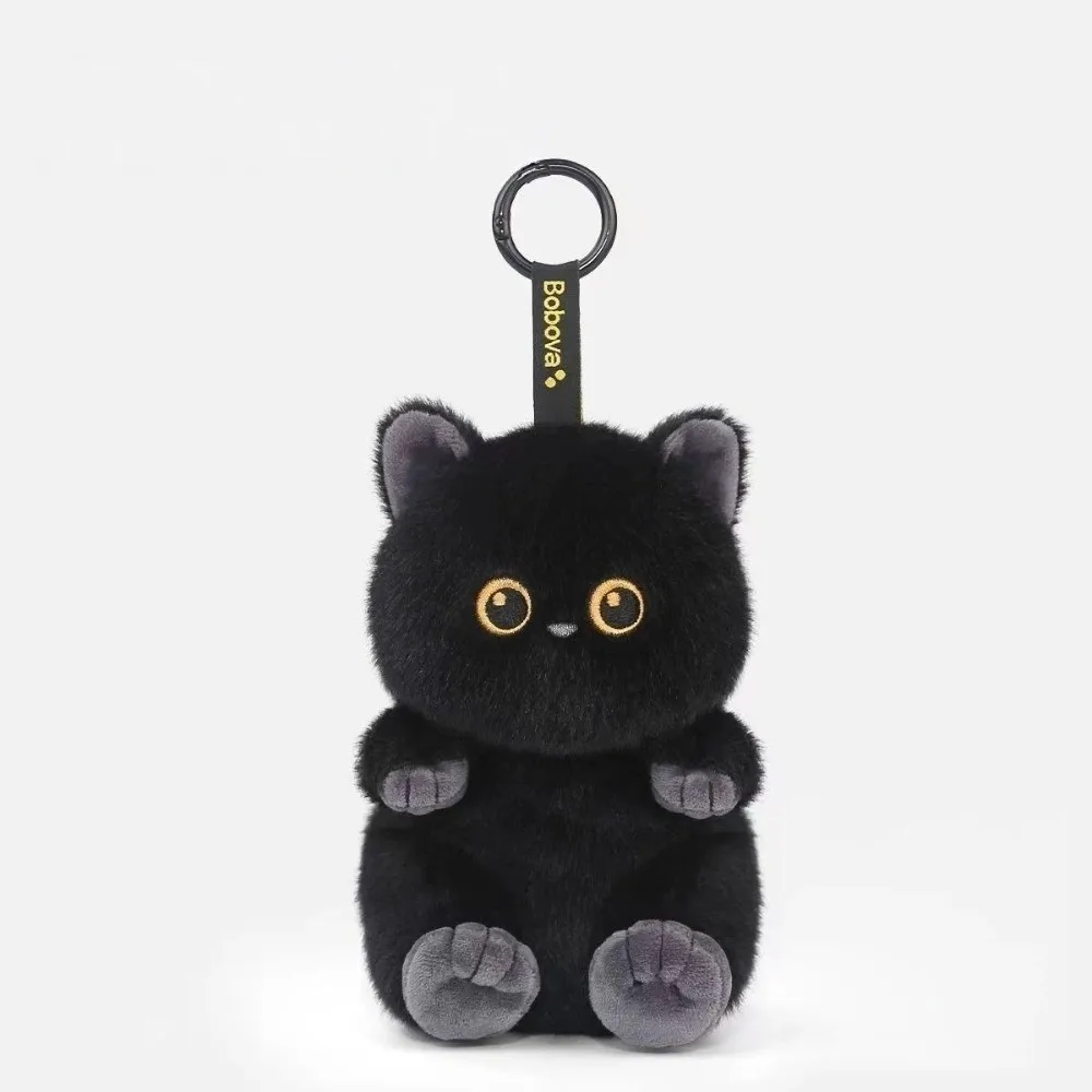 15cm Cute Cat Plush Keychain Black White Coffee Soft Stuffed Animal Bag Charm Pendant Cat Lover Birthday Gift