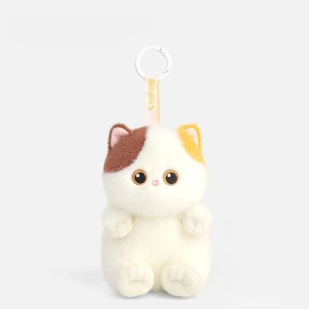 15cm Cute Cat Plush Keychain Black White Coffee Soft Stuffed Animal Bag Charm Pendant Cat Lover Birthday Gift