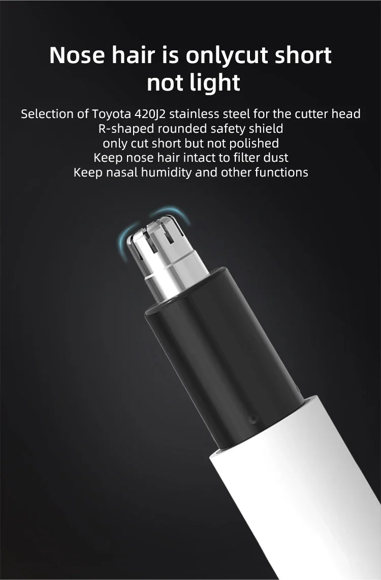 Huanxing HN3 Electric Mini Nose Hair Trimmers Portable Nose Ear Hair Shaver Clipper Waterproof Safe Removal Cleaner