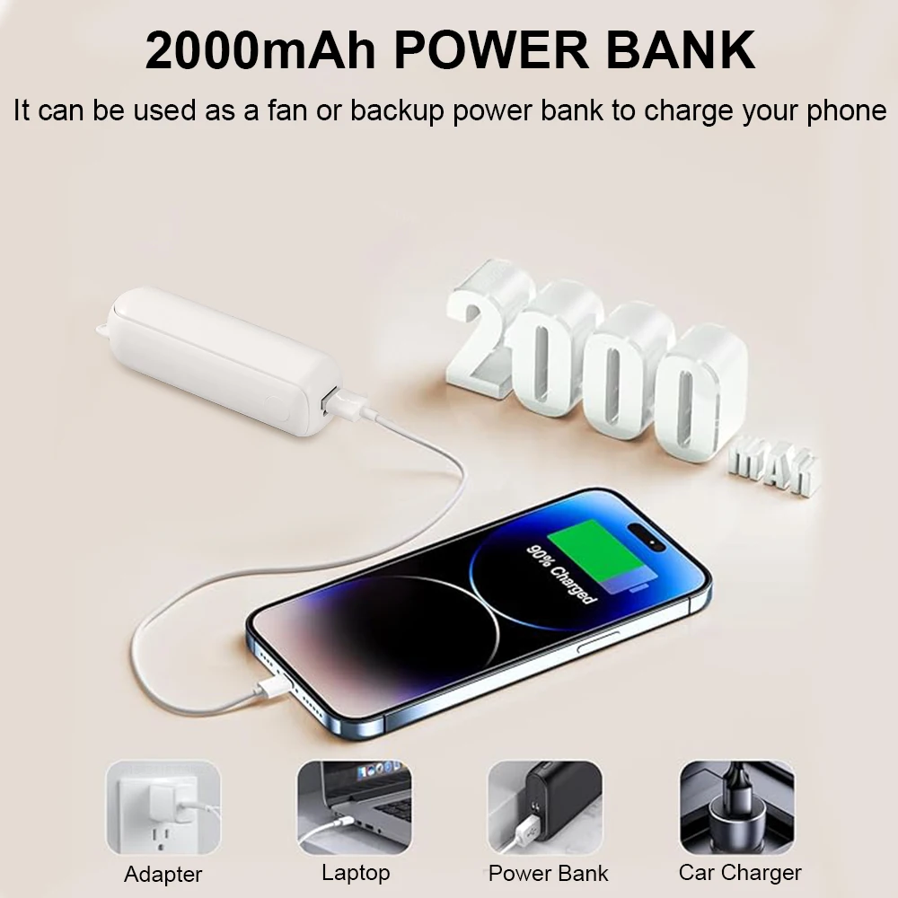 Mini USB Fan Handheld Personal Fan Cooling Fold Fan For Camping Home Travel Outdoors USB Rechargeable Portable Fan Mini Fan