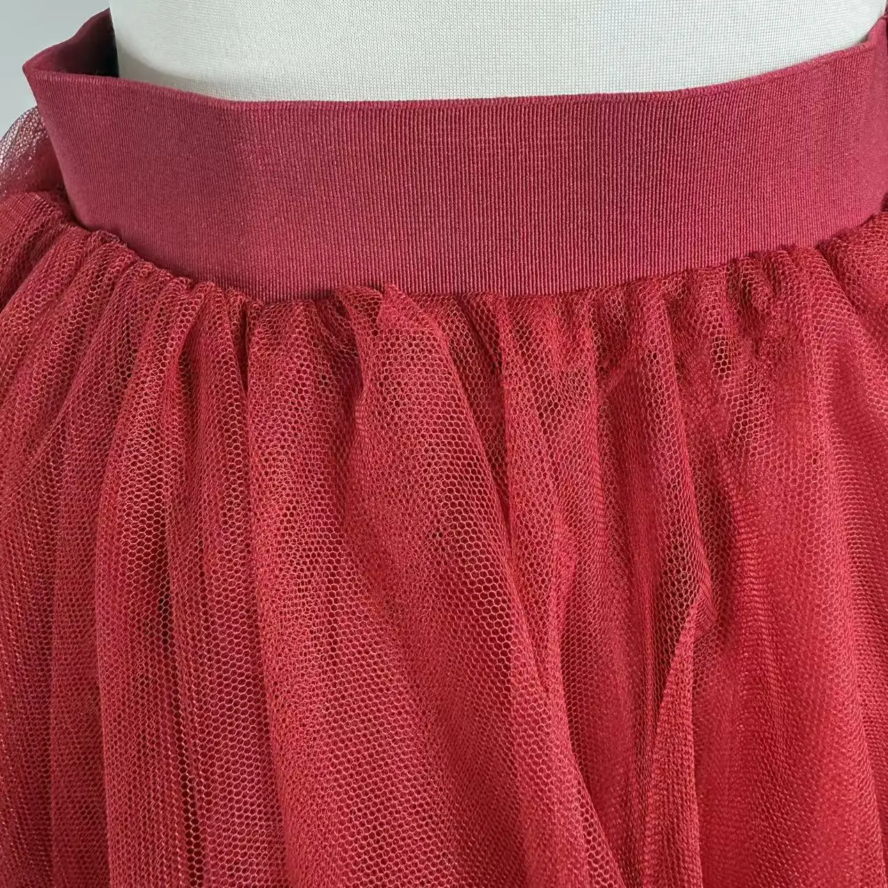 Adult Fluffy Tulle Tutu Skirt with Colorful LED Lights, Layered Ruffled High Low Skirt for Prom Halloween Costume