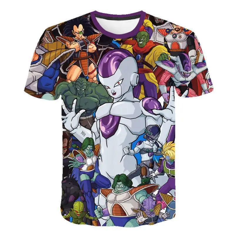 2026 Summer Dragon Ball Retro Fitness T-shirt Men's Oversized 3D Printed Short-sleeved Family Unisex Children's Sports Shirt