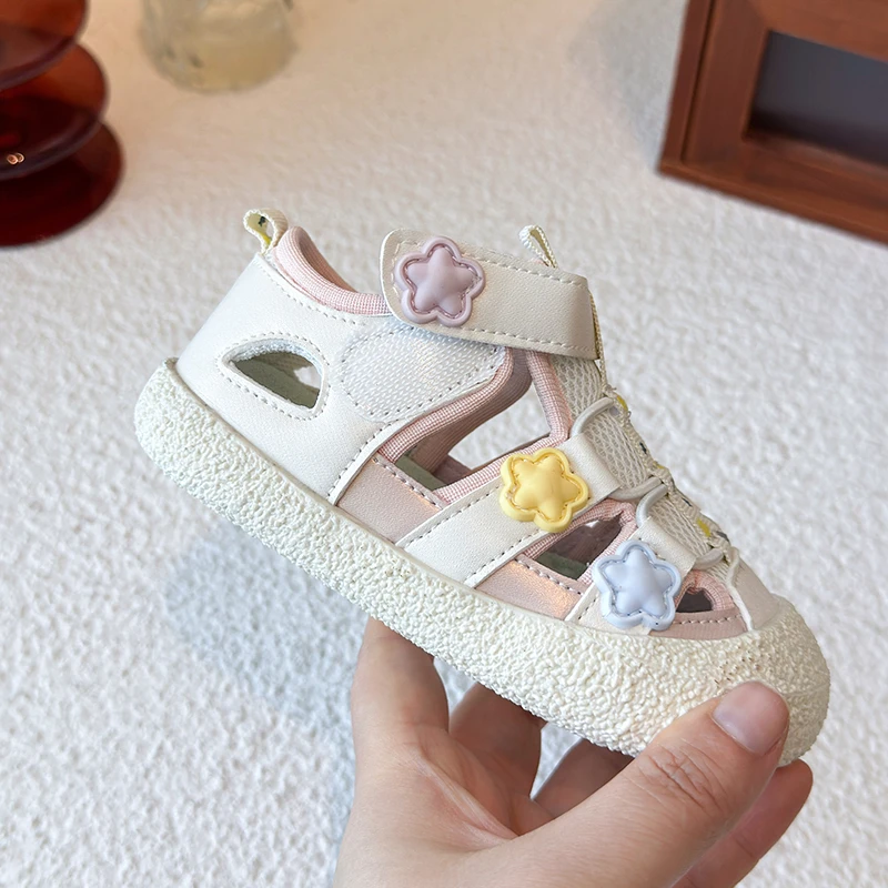 Children's Sandals Pink Star Soft Sole Kids Shoes for Ages 1-8 New Summer Sports Sandals for Kids Toddlers Baby Girl Shoes
