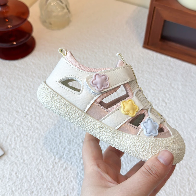 Children's Sandals Pink Star Soft Sole Kids Shoes for Ages 1-8 New Summer Sports Sandals for Kids Toddlers Baby Girl Shoes