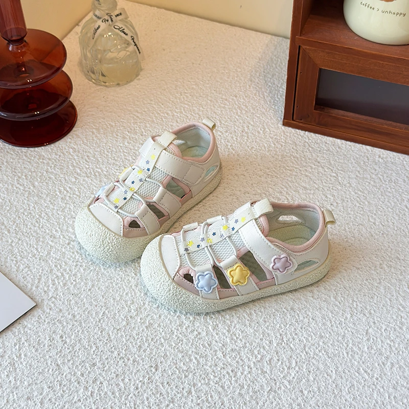 Children's Sandals Pink Star Soft Sole Kids Shoes for Ages 1-8 New Summer Sports Sandals for Kids Toddlers Baby Girl Shoes
