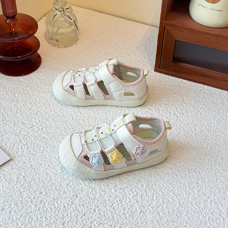 Children's Sandals Pink Star Soft Sole Kids Shoes for Ages 1-8 New Summer Sports Sandals for Kids Toddlers Baby Girl Shoes