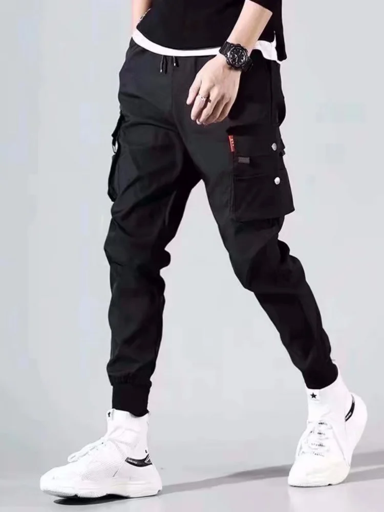 2026 New Trendy Solid Color Pants, Multi Flap Pocket Men's Cargo Pants, Loose Casual Outdoor Pants, Men's Work Pants Oversized