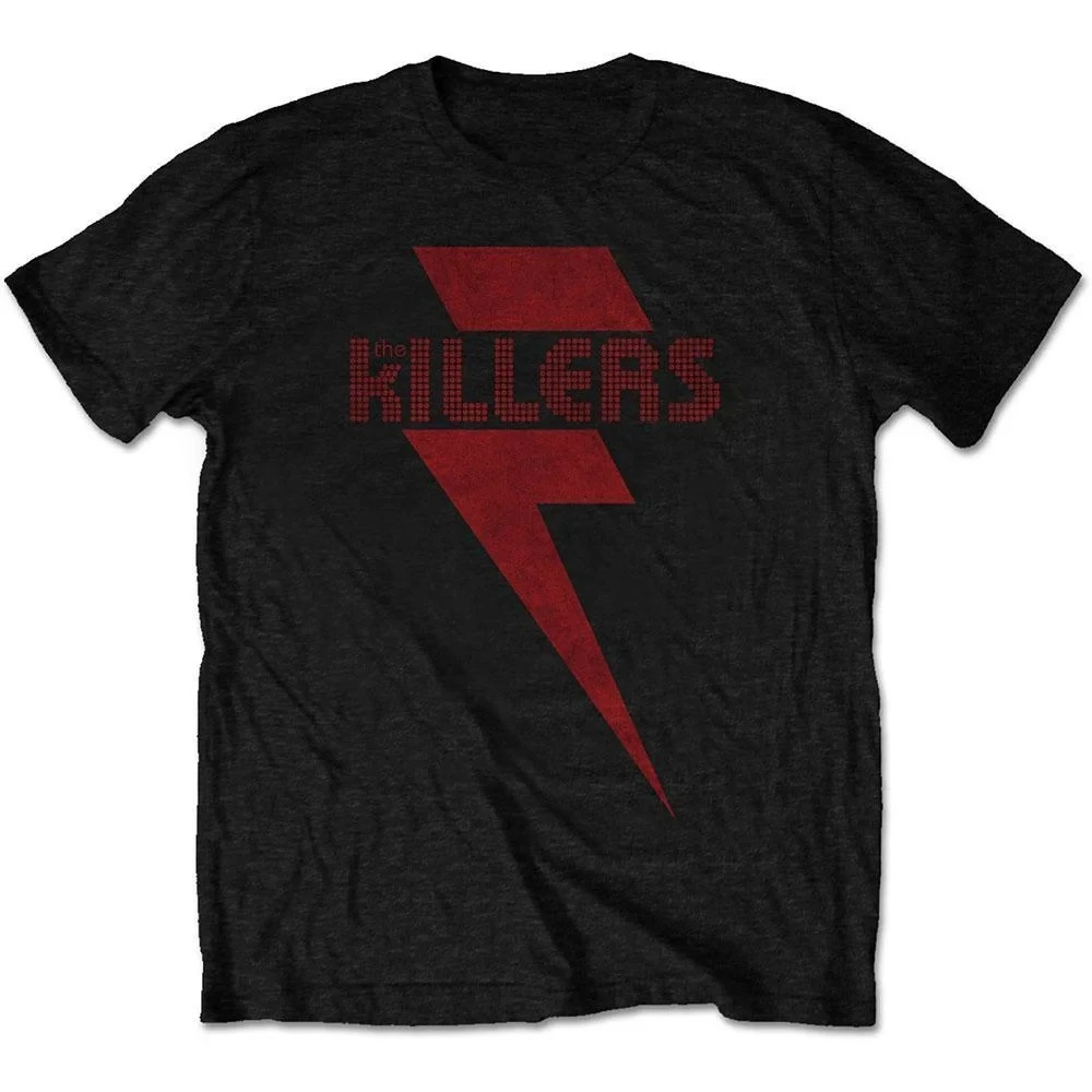 The Killers Dot Matrix Logo Print Cotton T-Shirt Indie Rock New Wave Streetwear Unisex Crew Neck Short Sleeve Tee