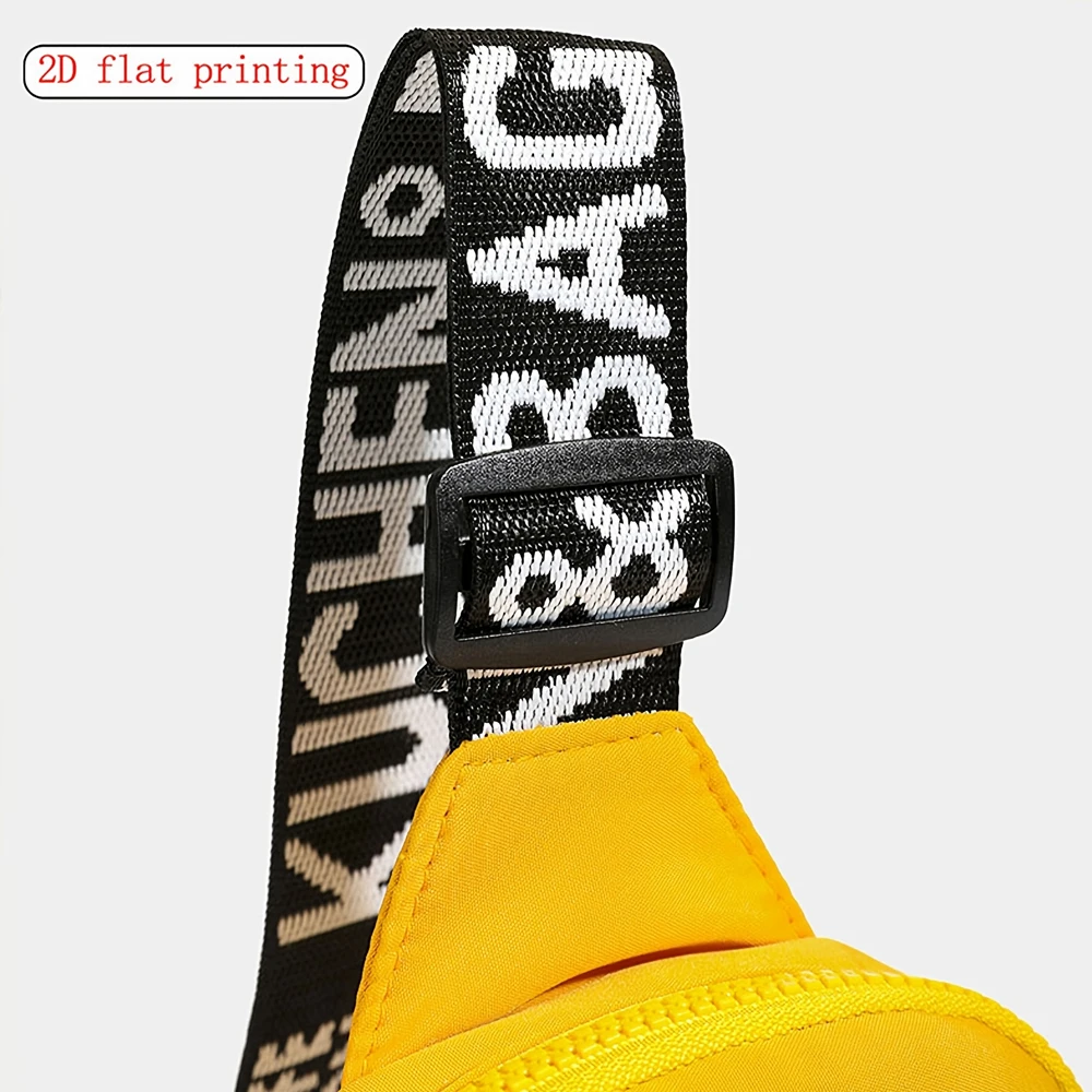 Men's Fashion Chest Bag Solid Color Music Boy 2D Print Suitable for Daily Commuting Outdoor Travel Mobile Bag Waist Bag
