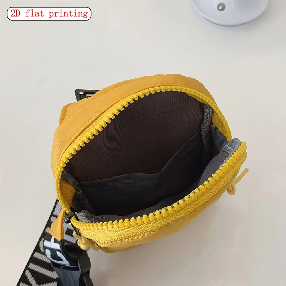 Men's Fashion Chest Bag Solid Color Music Boy 2D Print Suitable for Daily Commuting Outdoor Travel Mobile Bag Waist Bag