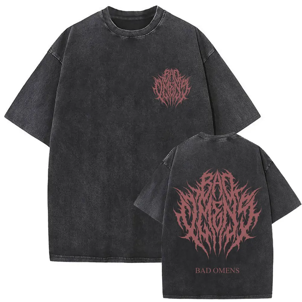 Washed Vintage Bad Omens Do You Feel Love Tour 2026 Graphic T Shirt Men Women Clothing Retro Rock Gothic Metal Street T-shirts