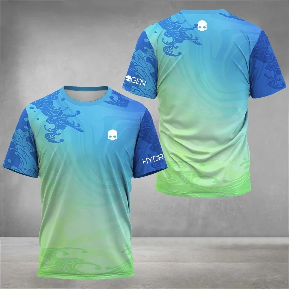 Skull Gradient Splash T-Shirt Men Women Sport Graphic Tee 3D Printing Summer Casual Fashion Streetwear Baseball Cap