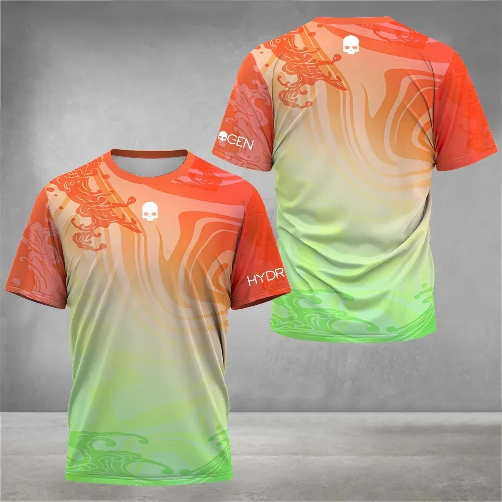 Skull Gradient Splash T-Shirt Men Women Sport Graphic Tee 3D Printing Summer Casual Fashion Streetwear Baseball Cap
