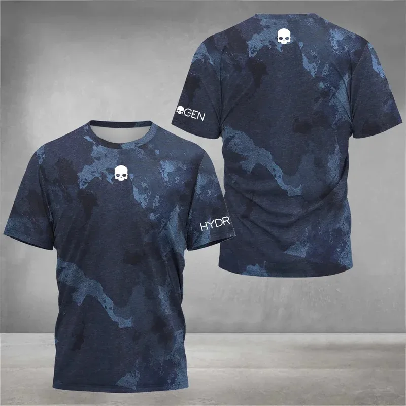 Skull Gradient Splash T-Shirt Men Women Sport Graphic Tee 3D Printing Summer Casual Fashion Streetwear Baseball Cap