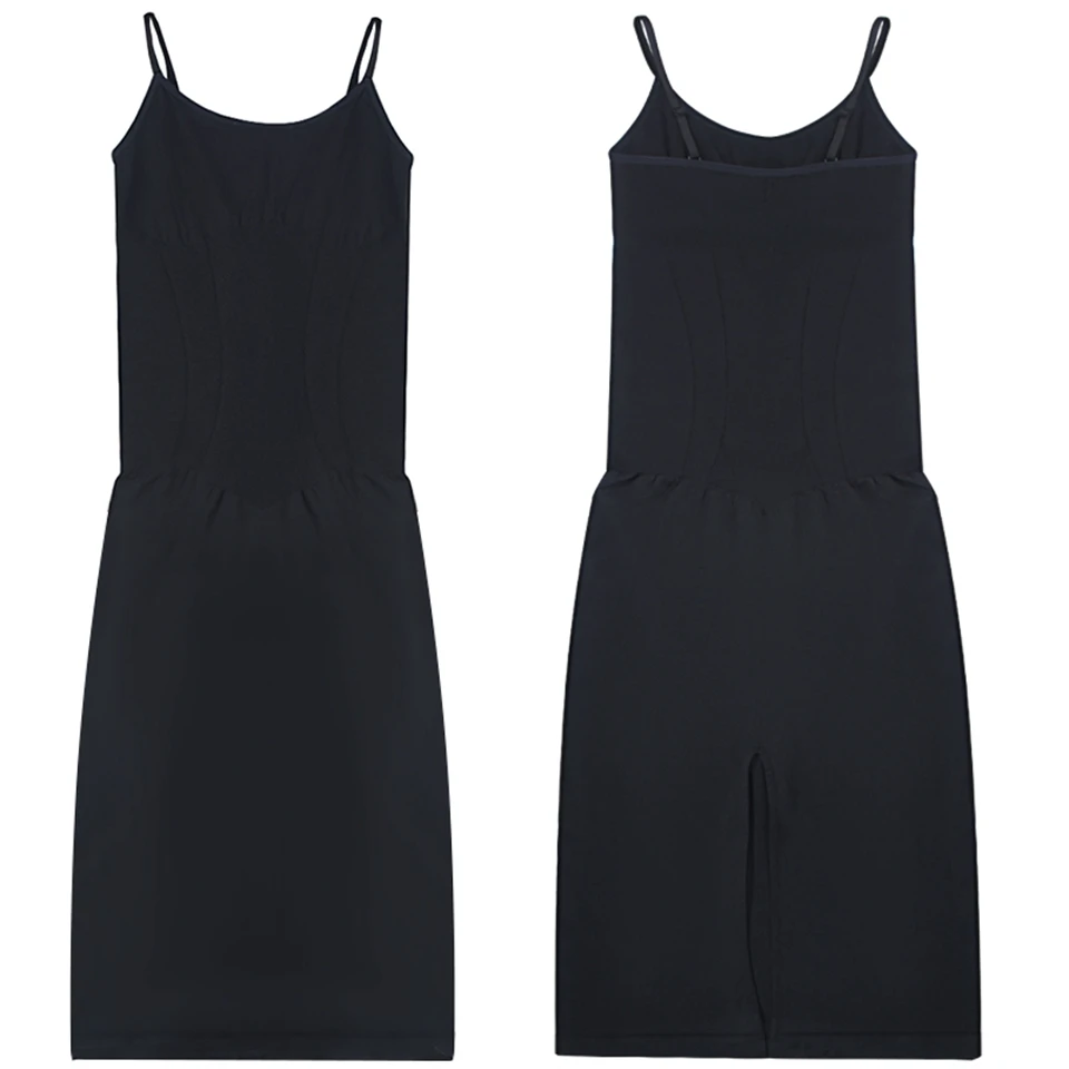 Wechery Plus Size Woman Clothing High Elasticity Abdominal Compression Slim Slip Dress Female Elegant Party Dresses